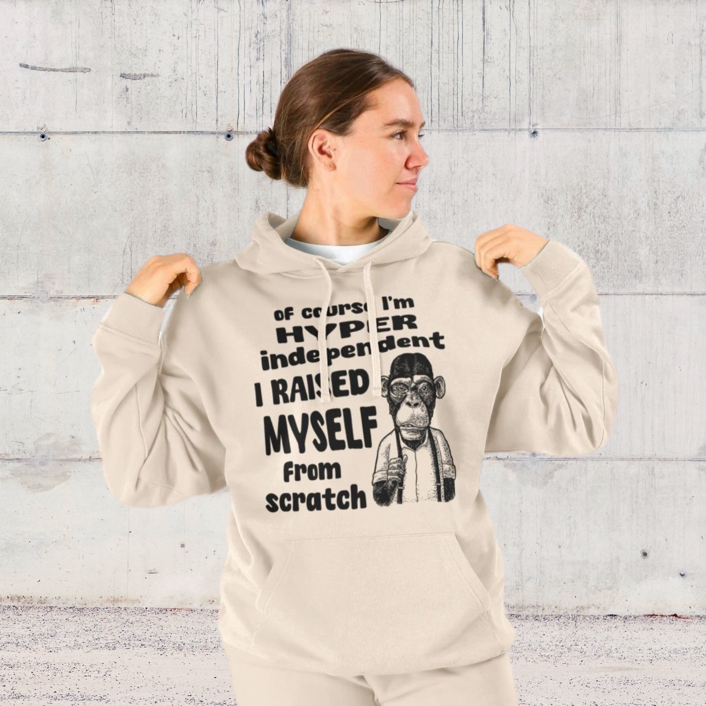 Unisex 100% Cotton 'Family Trauma' Hoodie with Black Humor in Ethical Quality⎜Caccao