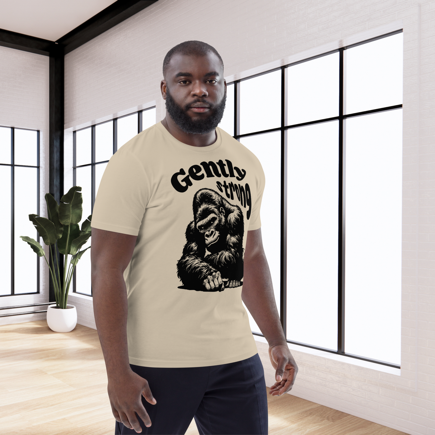 Eco Vegan Fair Trade "Gently Strong" Organic Cotton T-Shirt with Premium Certified Quality │ Caccao