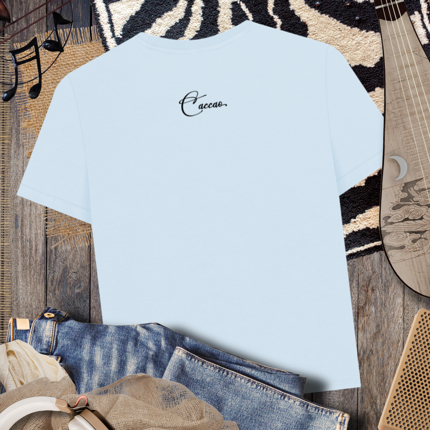 Atypical Women's "Mental Health Matters, Tell Your Friends" Stylish T-Shirt with Slits and Rolled Sleeves in Organic Quality │ Caccao
