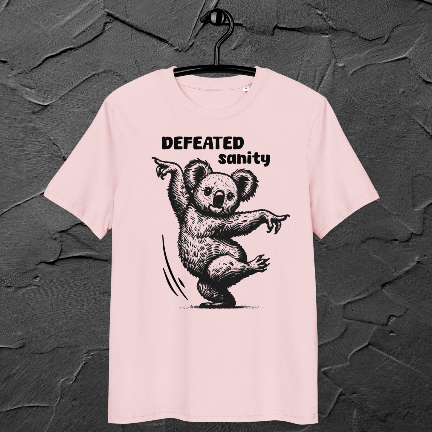 Unisex Organic Cotton "Defeated Sanity" T-Shirt in Premium Certified Quality⎜Caccao