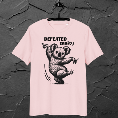 Unisex Organic Cotton "Defeated Sanity" T-Shirt in Premium Certified Quality⎜Caccao