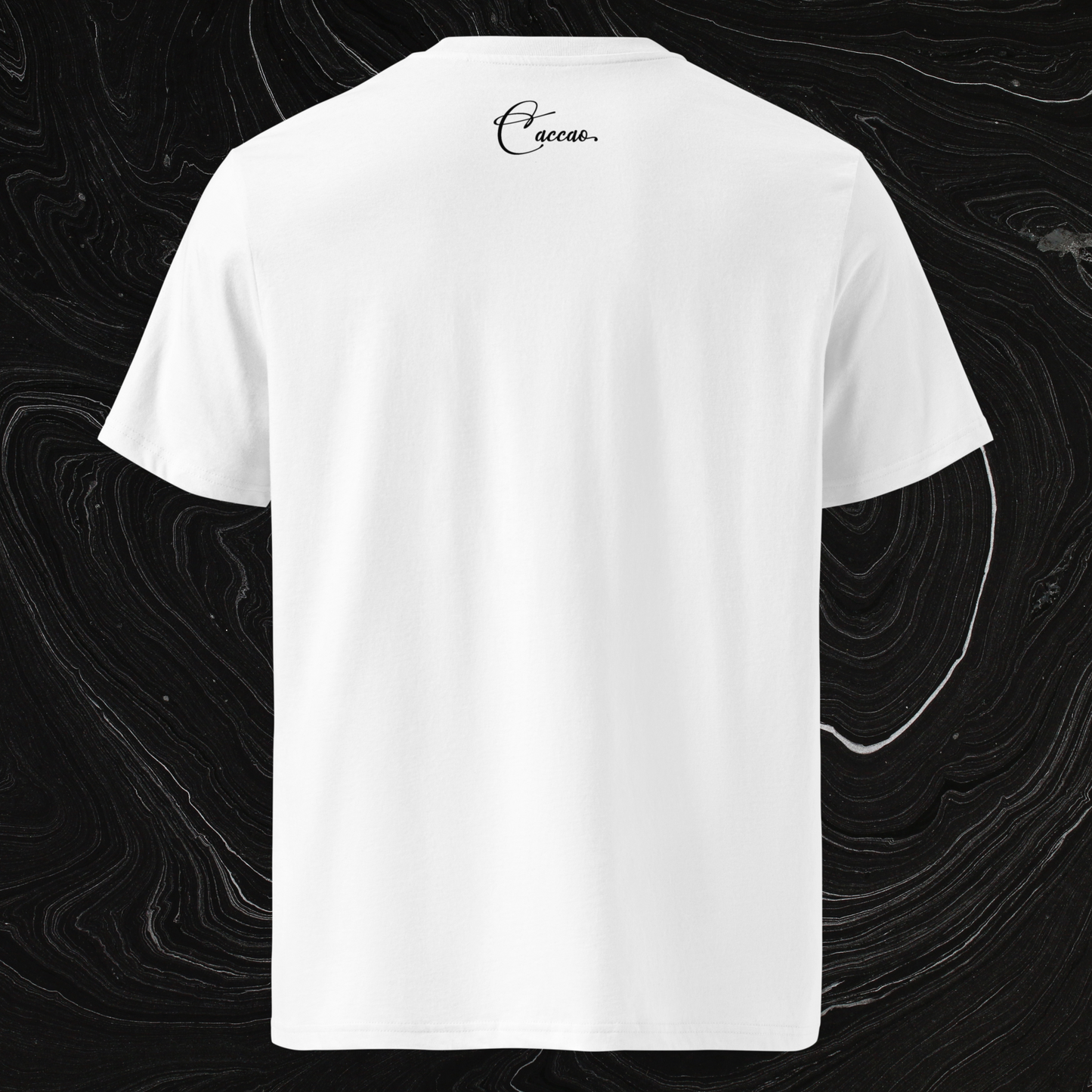 Sustainable Cotton Fair Trade "Fueled by Care" T-Shirt in Certified Slow Fashion, Vegan, Premium Quality │ Caccao 