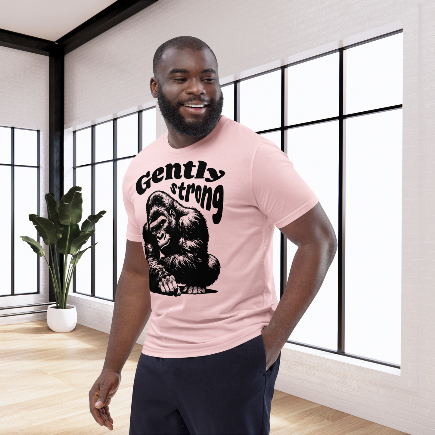 Eco Vegan Fair Trade "Gently Strong" Organic Cotton T-Shirt with Premium Certified Quality │ Caccao