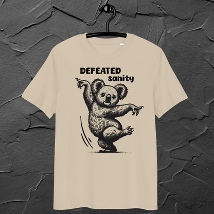 Unisex Organic Cotton "Defeated Sanity" T-Shirt in Premium Certified Quality⎜Caccao