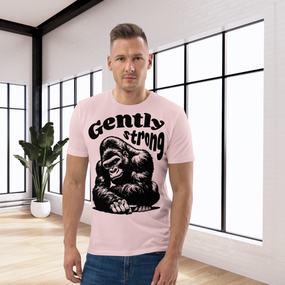 Eco Vegan Fair Trade "Gently Strong" Organic Cotton T-Shirt with Premium Certified Quality │ Caccao