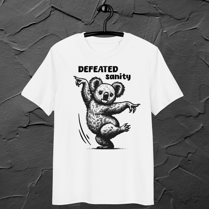 Unisex Organic Cotton "Defeated Sanity" T-Shirt in Premium Certified Quality⎜Caccao