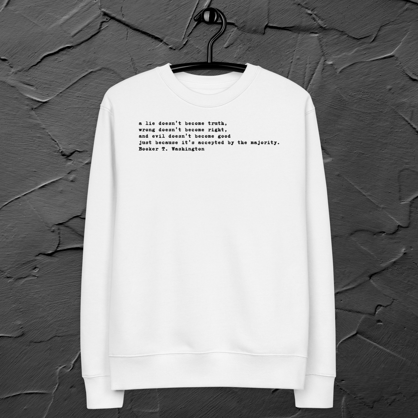 Unisex Prémiová Minimalistická Quote Mikina bez Kapuce - Hlubokomyslná, Pravdivá a Inspirativní │ Caccao