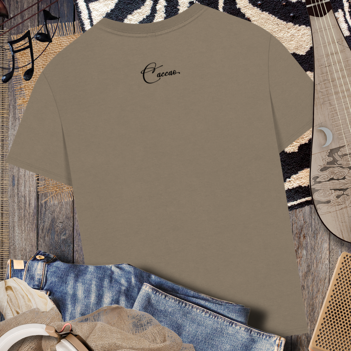 Uni Oversized &amp; Heavy "On My Way to Cry and Call it Self-Care" T-Shirt with Dancing Koala Bear in Vegan Quality⎜Caccao