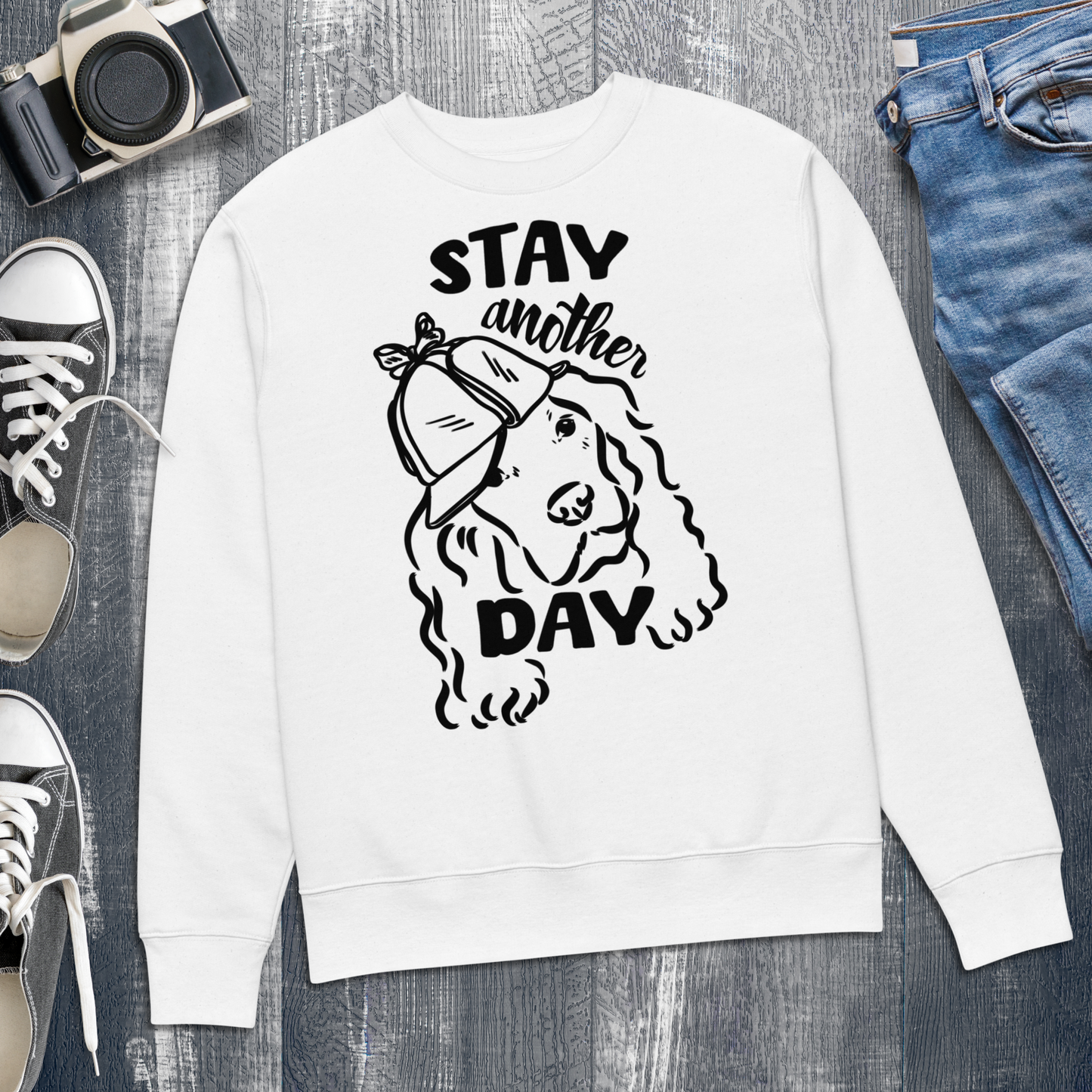 Uni Ecological Slow Fashion "Stay another Day" Organic Cotton Hoodie in Certified Fair Trade &amp; Peta Quality⎜Caccao