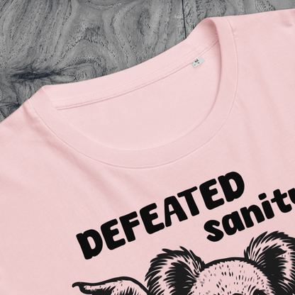 Unisex Organic Cotton "Defeated Sanity" T-Shirt in Premium Certified Quality⎜Caccao
