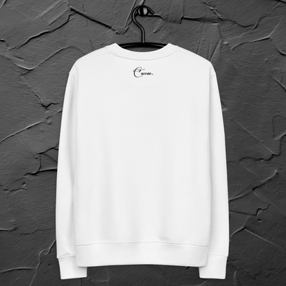 Organic Vegan Sweatshirt with Humor about Anxiety and Self-Awareness