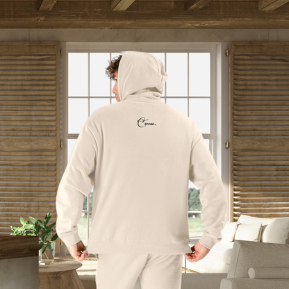 Unisex Organic "Dark Humor is my Therapy of Choice" Organic Cotton Hoodie with Modern Cut in Certified Quality⎜Caccao
