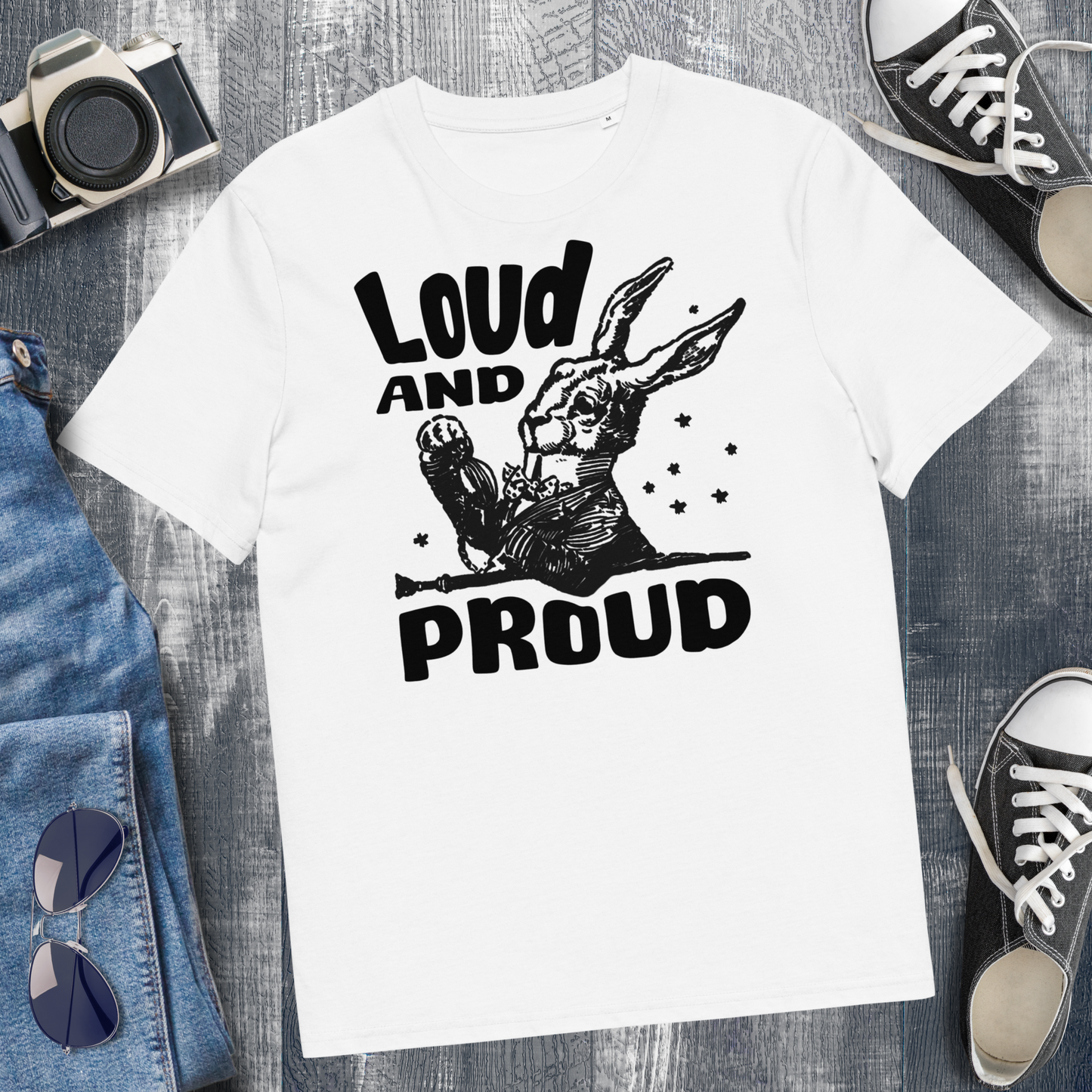 Uni Eko "Loud 'n Proud" Proud Organic Cotton T-Shirt in Certified Fair Trade, Slow Fashion, Organic and Vegan Regime │ Cacao