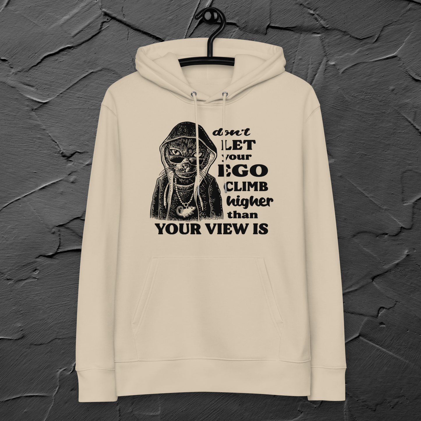 Premium Vegan Sweatshirt Made of Certified 100% Organic Cotton with Healing Motif – Self-Awareness and Irony in One⎜Caccao