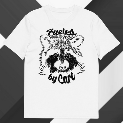 Sustainable Cotton Fair Trade "Fueled by Care" T-Shirt in Certified Slow Fashion, Vegan, Premium Quality │ Caccao 