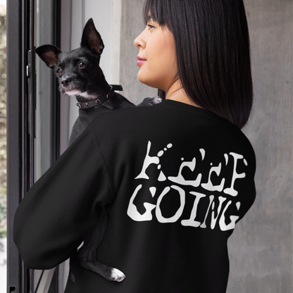 Unisex Eko Fair Trade ST/ST Hoodie without Hood "Keep Going" from Organic Cotton │ Cacao