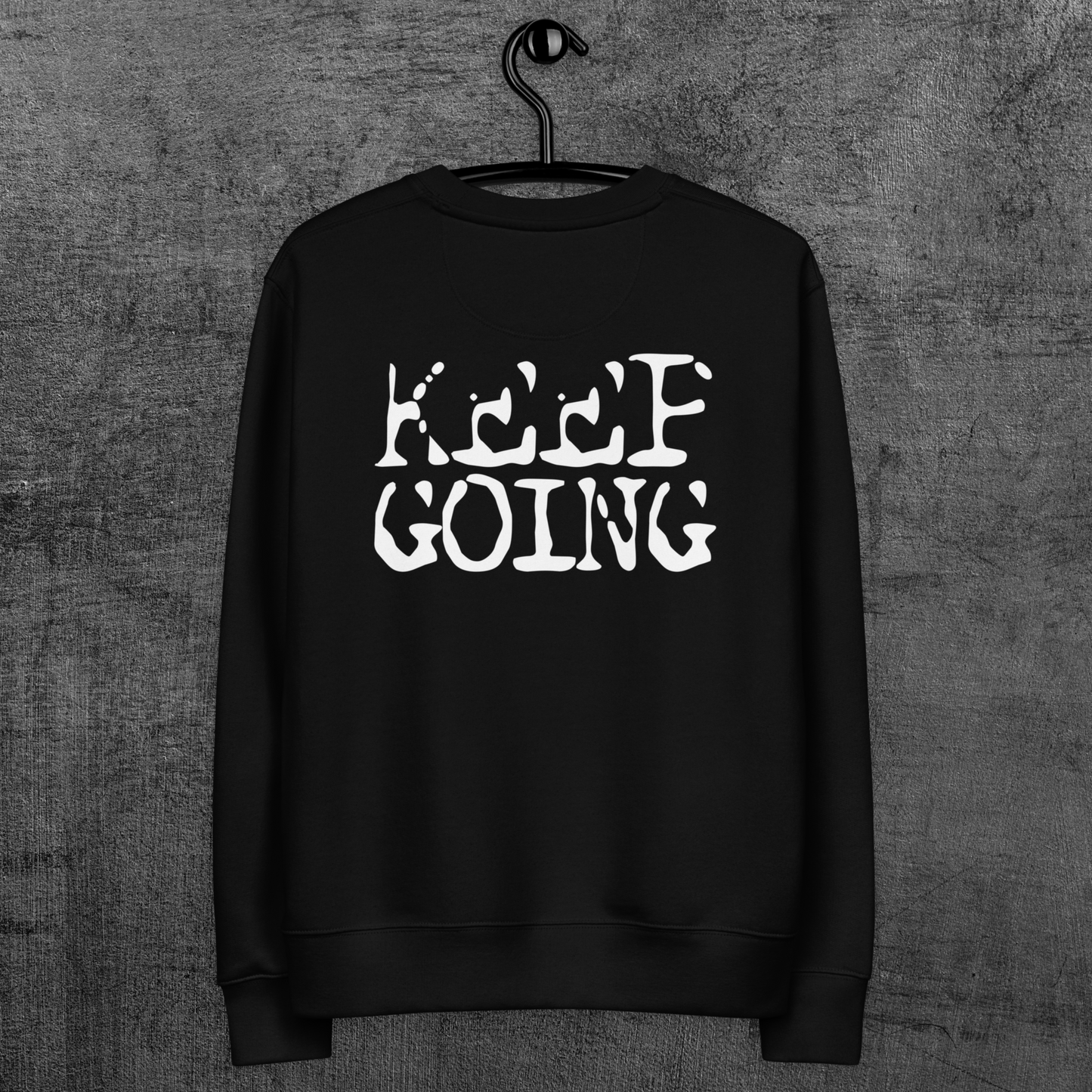 Unisex Eko Fair Trade ST/ST Hoodie without Hood "Keep Going" from Organic Cotton │ Cacao