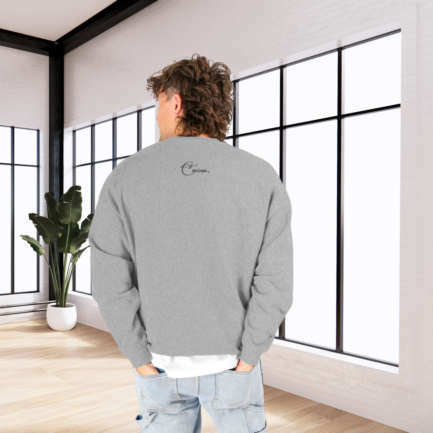 Uni Oversized Green "Stay. You Matter." Organic Cotton Sweatshirt in Certified Fair Trade &amp; Renewable Quality⎜Caccao