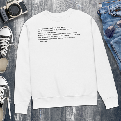 Unisex Eco Spiritual Sweatshirt with Healing Message │ Caccao