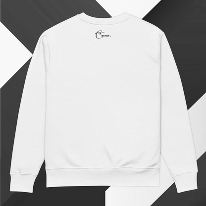 Organic Vegan Sweatshirt with Humor about Anxiety and Self-Awareness