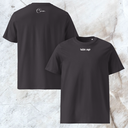 Minimalist Unisex "Rise Up" Organic Cotton T-Shirt: The Power of Simplicity and Courage │ Caccao