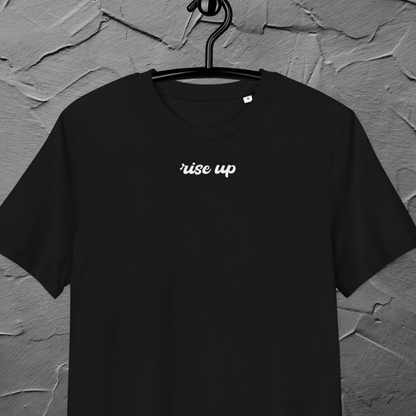 Minimalist Unisex "Rise Up" Organic Cotton T-Shirt: The Power of Simplicity and Courage │ Caccao