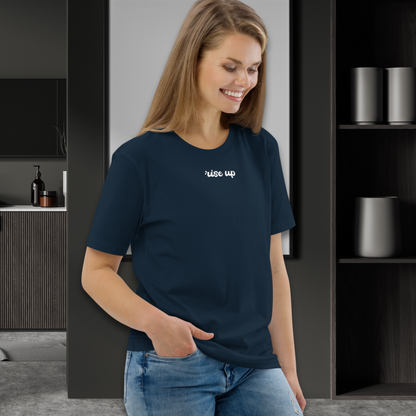 Minimalist Unisex "Rise Up" Organic Cotton T-Shirt: The Power of Simplicity and Courage │ Caccao