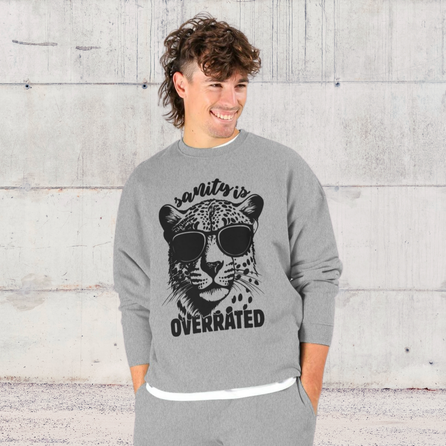 Uni UK+CZ Eko Circular "Sanity is Overrated" Organic Cotton Hoodie in Certified Fair Trade Quality │ Caccao