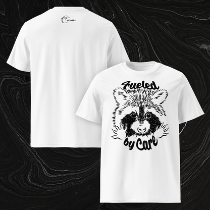 Sustainable Cotton Fair Trade "Fueled by Care" T-Shirt in Certified Slow Fashion, Vegan, Premium Quality │ Caccao 
