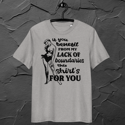 Unisex Sarkastické Vintage 'Boundaries' Tričko z Bio Bavlny ve Veganském, Fair Trade a Slow Fashion Režimu – Pro ty, kdo se Učí Říkat Ne 🙂‍↔️⎜Caccao
