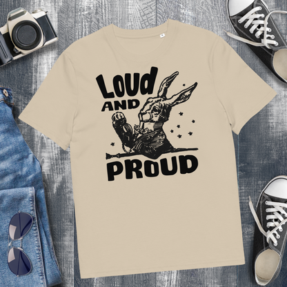 Uni Eko "Loud 'n Proud" Proud Organic Cotton T-Shirt in Certified Fair Trade, Slow Fashion, Organic and Vegan Regime │ Cacao