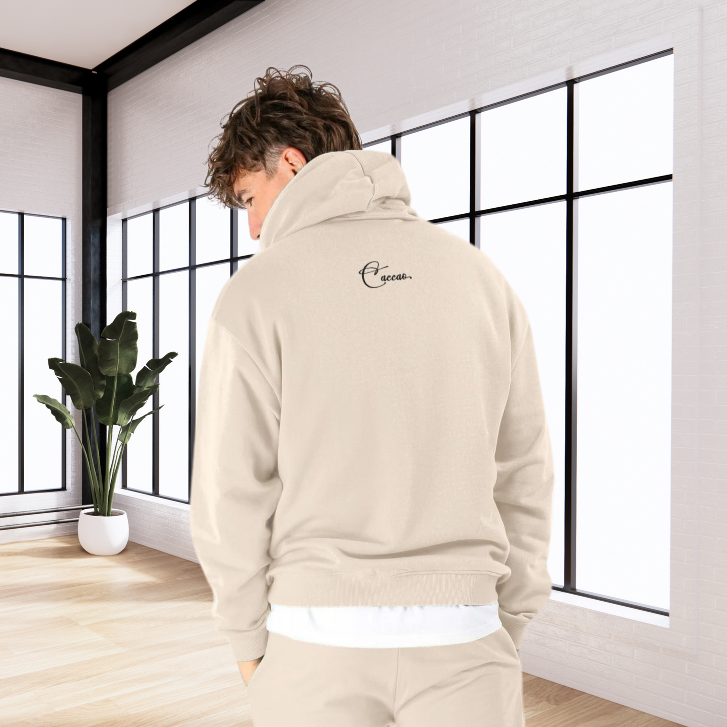 Unisex Ecological Hoodie 'Be the Reason' Organic Cotton Sweatshirt with Bee and Kindness Motif in Top Certified Quality│ Caccao
