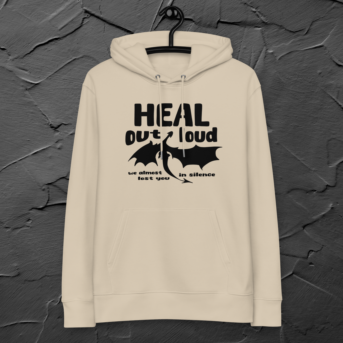 Uni Eko Bio Uni Eko "Heal Out Loud" Healing Hoodie in Premium Certified Quality - Dragon Therapy⎜Caccao