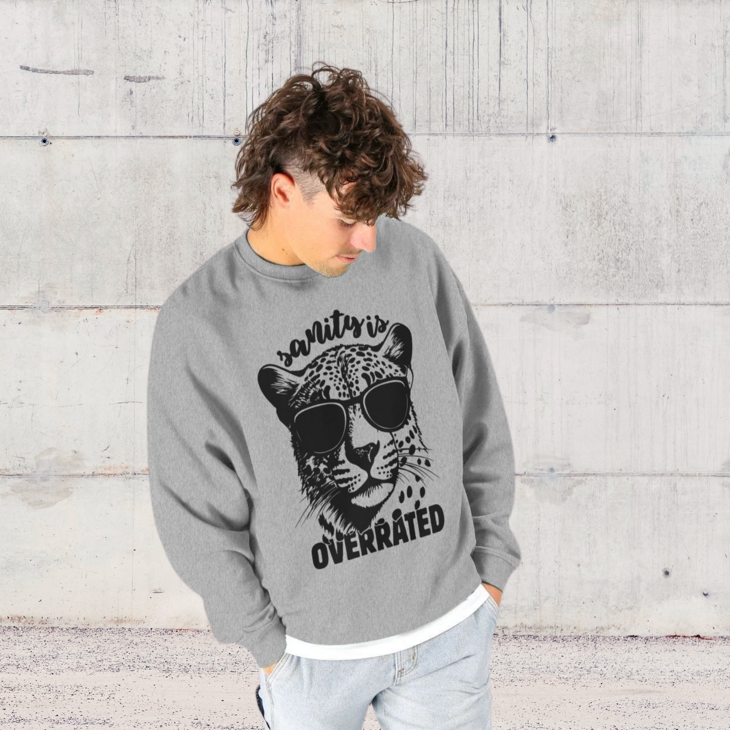 Uni UK+CZ Eko Circular "Sanity is Overrated" Organic Cotton Hoodie in Certified Fair Trade Quality │ Caccao
