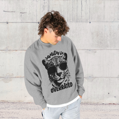 Uni UK+CZ Eko Circular "Sanity is Overrated" Organic Cotton Hoodie in Certified Fair Trade Quality │ Caccao