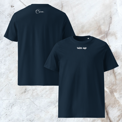 Minimalist Unisex "Rise Up" Organic Cotton T-Shirt: The Power of Simplicity and Courage │ Caccao