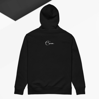 The Power to Keep Going: Motivational "Stay." Premium Eco Hoodie Made of Organic Cotton │ Caccao