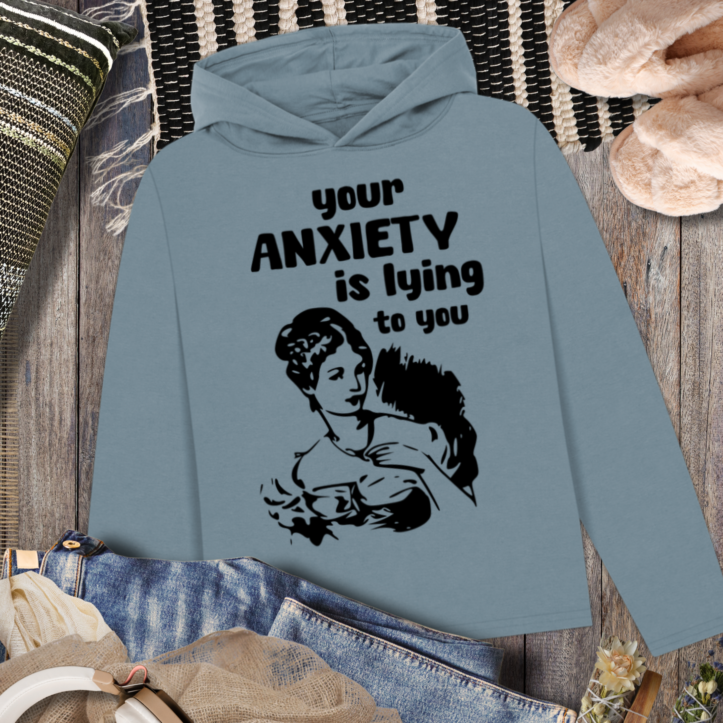 🇬🇧🇨🇿 Organic "Anxiety" Hoodie in a Loose &amp; Modern Fit and Premium Fair Trade Quality │ Caccao