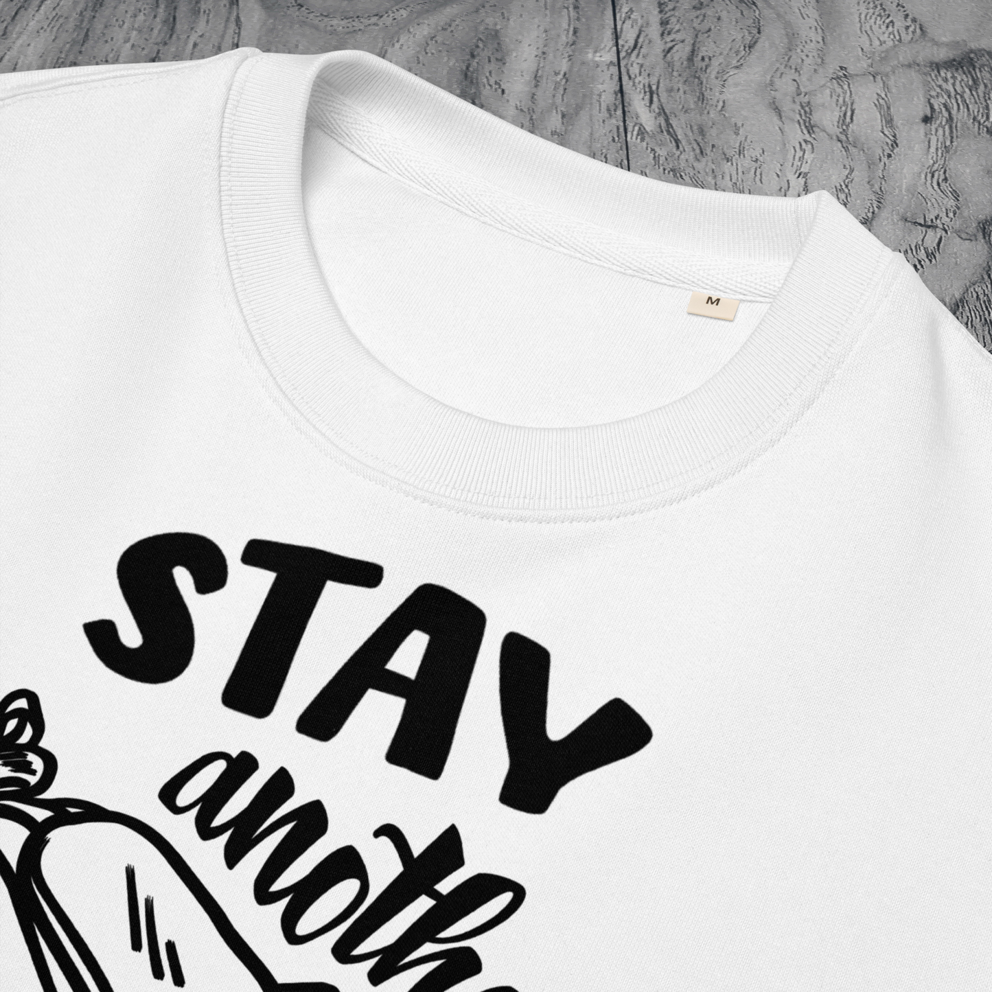 Uni Ecological Slow Fashion "Stay another Day" Organic Cotton Hoodie in Certified Fair Trade &amp; Peta Quality⎜Caccao