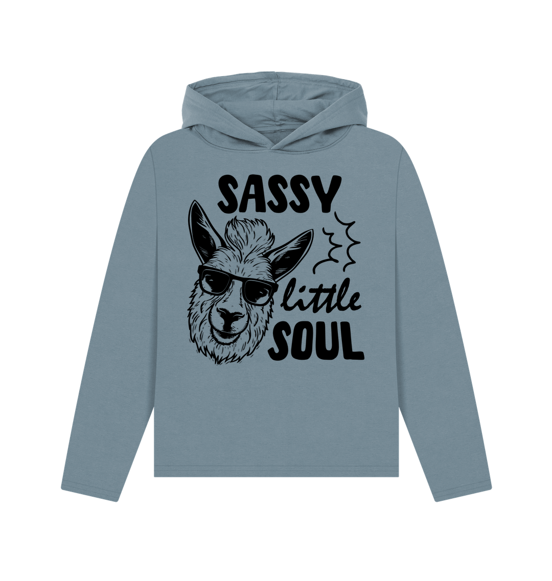 Stone Blue Printed Hoody