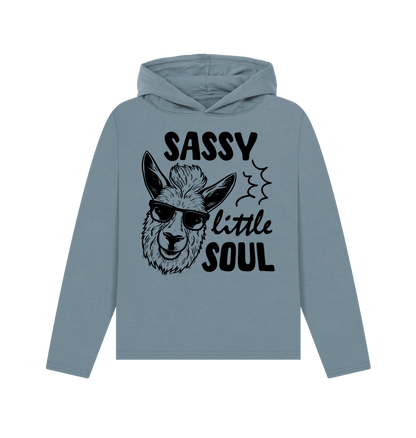 Stone Blue Printed Hoody