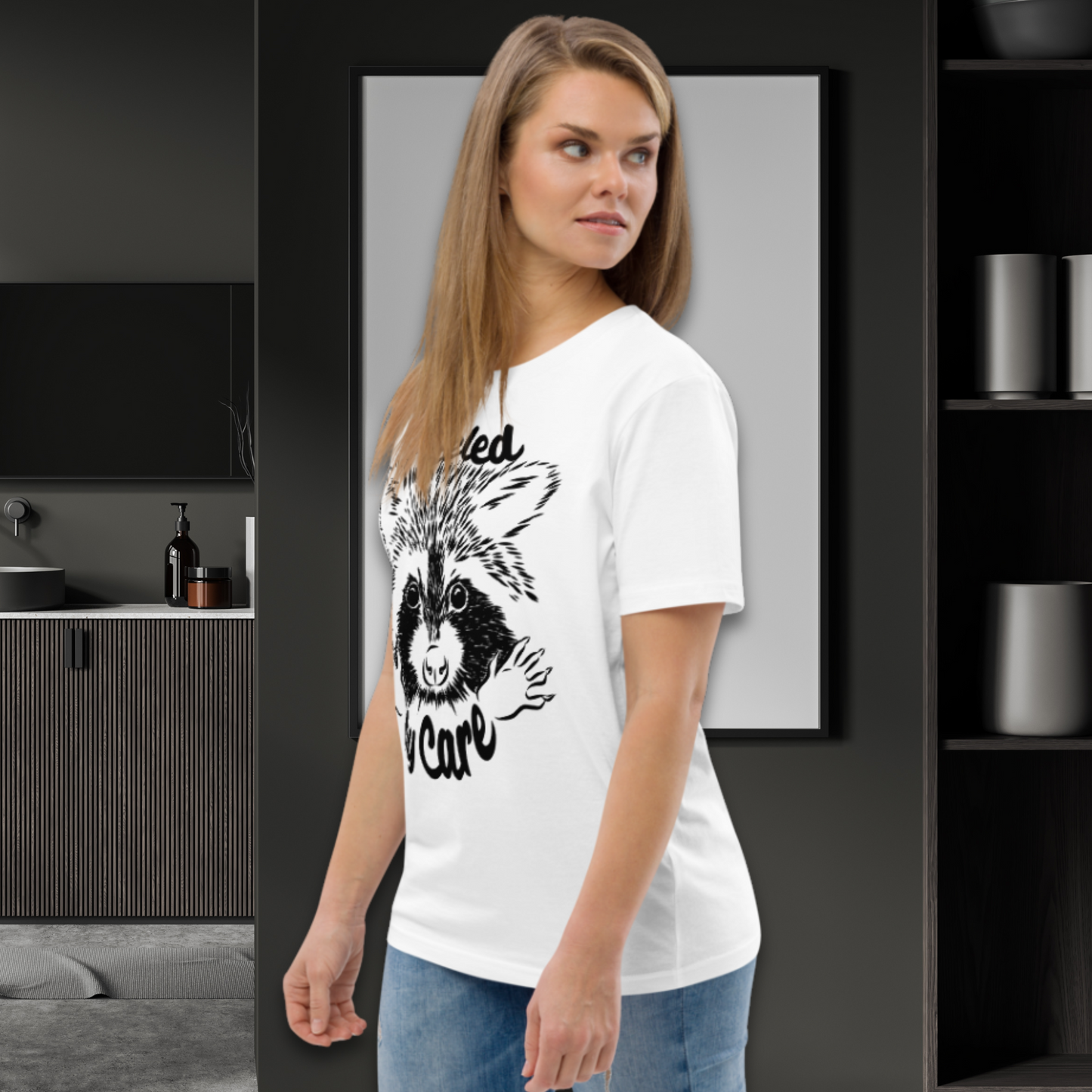 Sustainable Cotton Fair Trade "Fueled by Care" T-Shirt in Certified Slow Fashion, Vegan, Premium Quality │ Caccao 