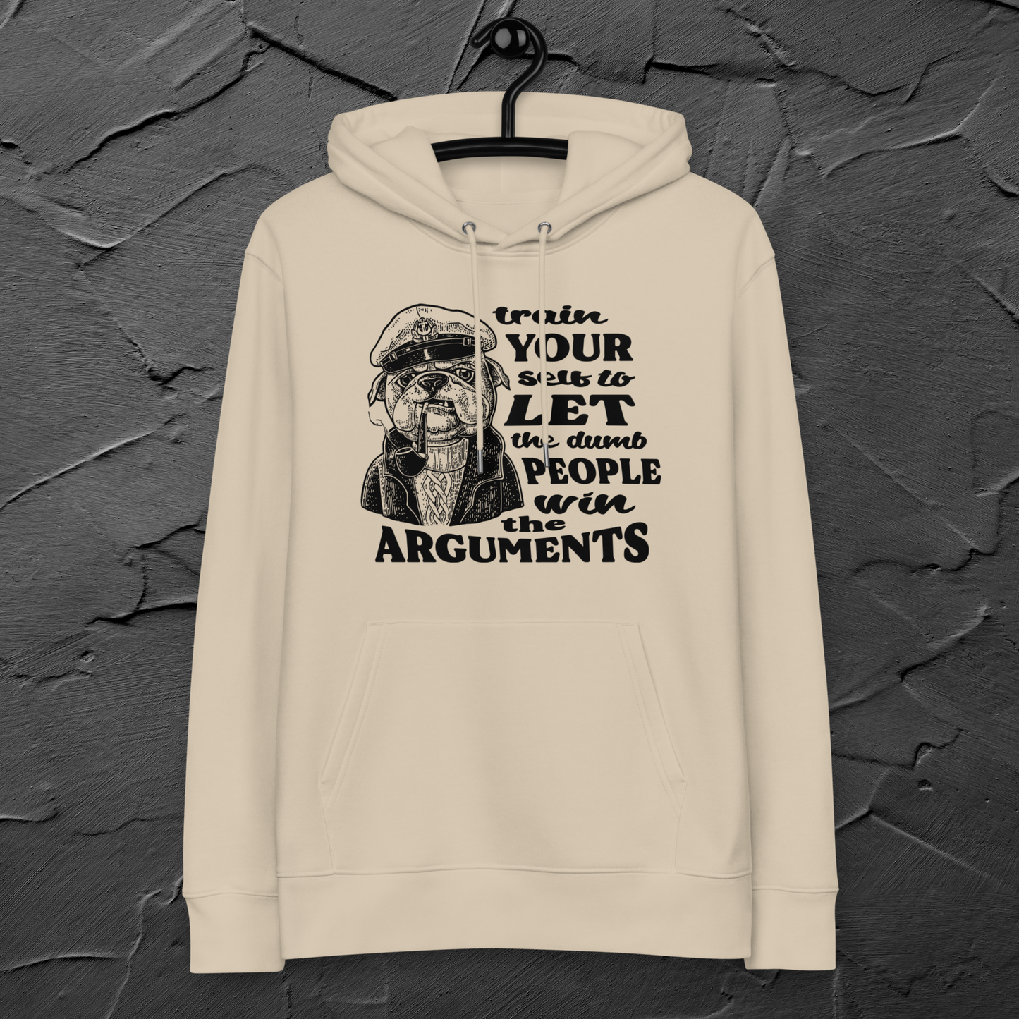 Train Your Inner Peace with Humor: Sarcastic Organic Fair Trade Vegan Cotton Hoodie │ Caccao