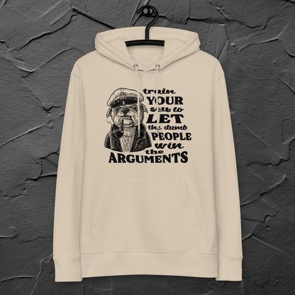 Train Your Inner Peace with Humor: Sarcastic Organic Fair Trade Vegan Cotton Hoodie │ Caccao