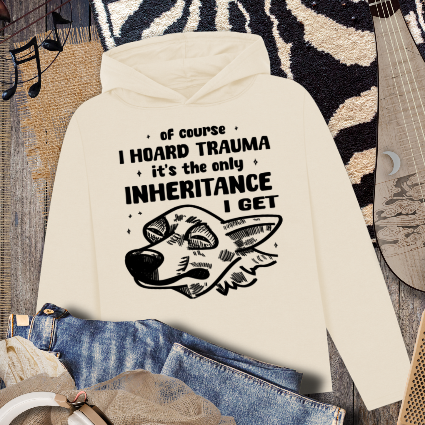 Sarcastic Hoodie Sweatshirt - Natural (100% organic cotton), Ethical &amp; Eco │ Caccao