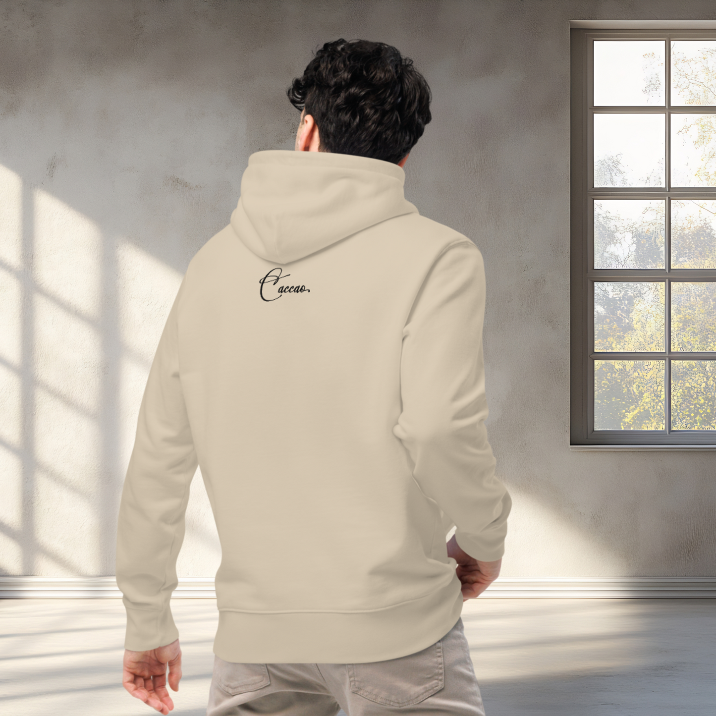 Unisex 'Hidden Bold Message in Elegant Coat' Eco Premium Hoodie - Quality, Elegance and Rebellion⎜Caccao