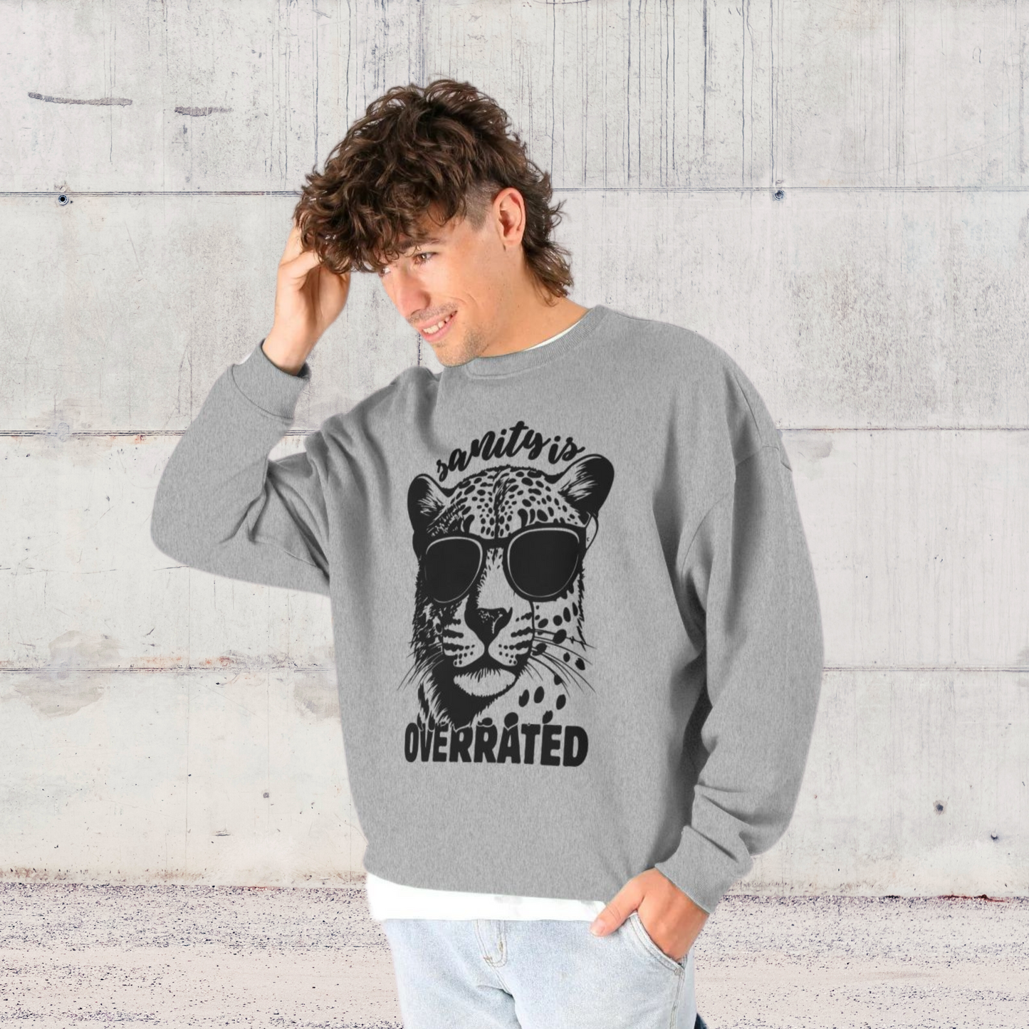 Uni UK+CZ Eko Circular "Sanity is Overrated" Organic Cotton Hoodie in Certified Fair Trade Quality │ Caccao