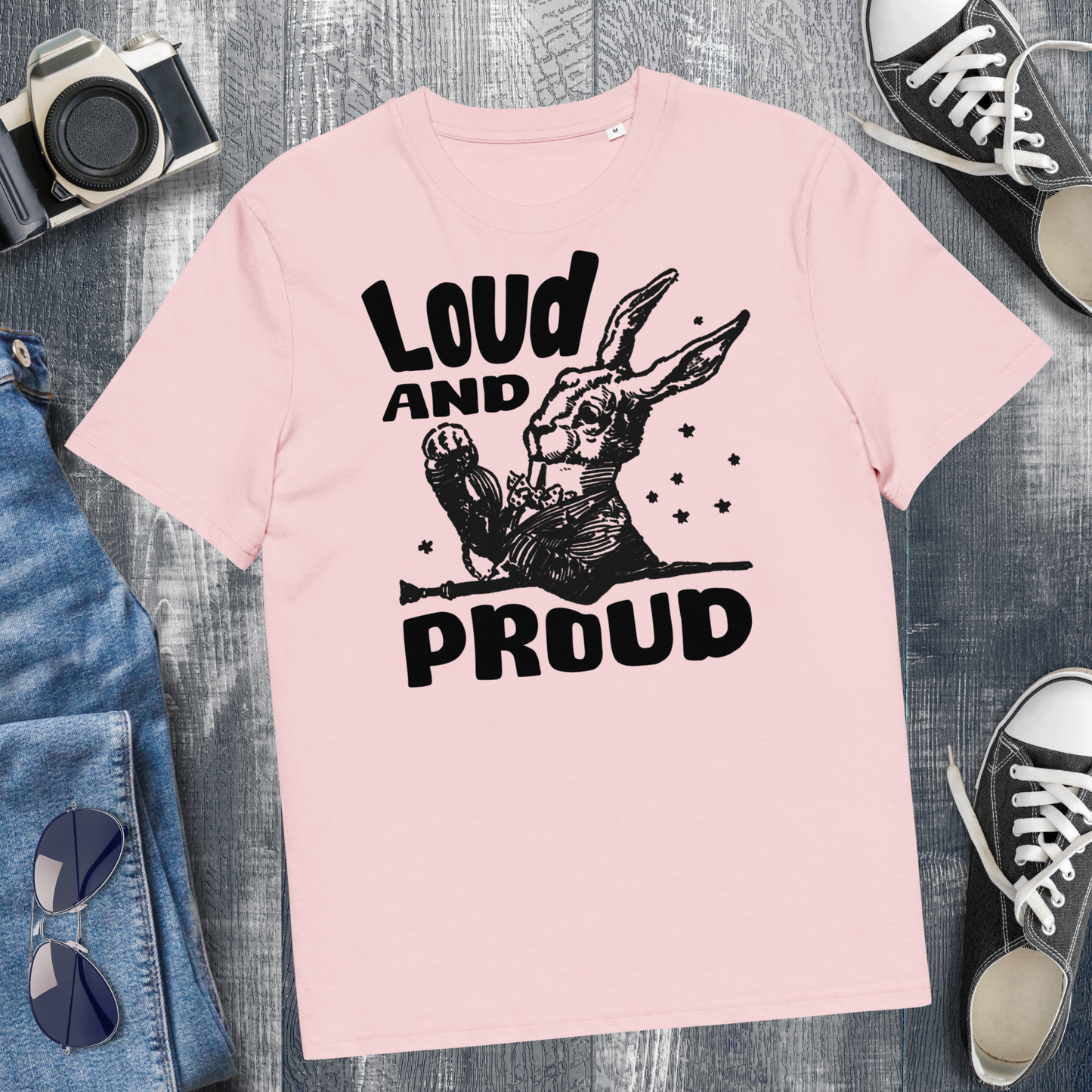 Uni Eko "Loud 'n Proud" Proud Organic Cotton T-Shirt in Certified Fair Trade, Slow Fashion, Organic and Vegan Regime │ Cacao