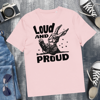 Uni Eko "Loud 'n Proud" Proud Organic Cotton T-Shirt in Certified Fair Trade, Slow Fashion, Organic and Vegan Regime │ Cacao