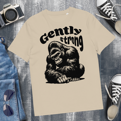 Eco Vegan Fair Trade "Gently Strong" Organic Cotton T-Shirt with Premium Certified Quality │ Caccao